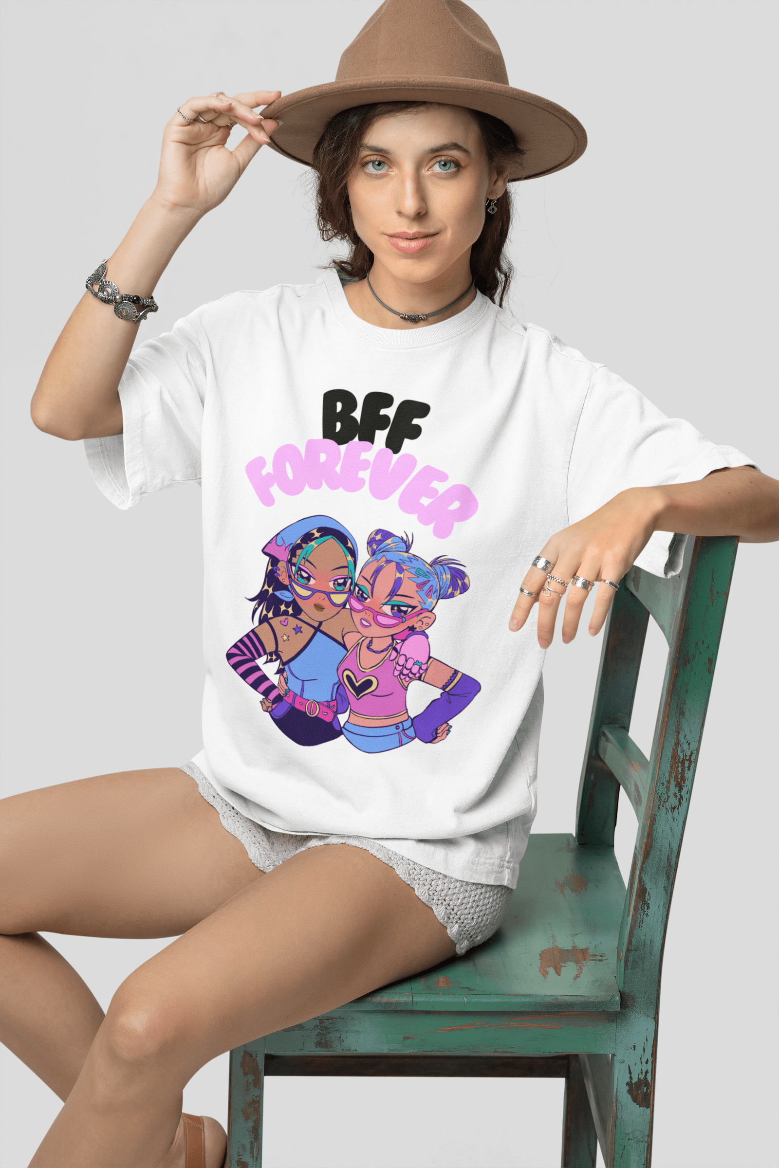 stanley-stella-t-shirt-mockup-featuring-a-woman-with-a-boho-styled-look-sitting-on-an-old-chair-m36870 (2)-min